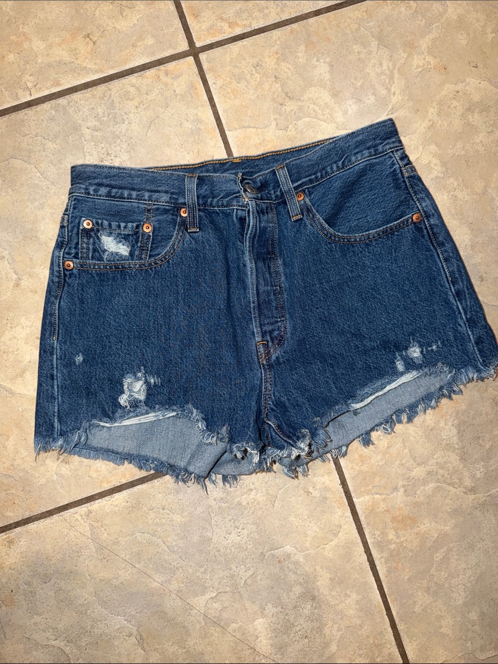 Levi’s 501 High Waisted Denim Shorts